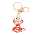 Rhinestone Cartoon Cobra Snake Keychain Five Colors view 5