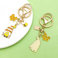 Bee and Honeycomb Charm Keychains with 33 Mixed Design Styles for Bags and Keys view 3