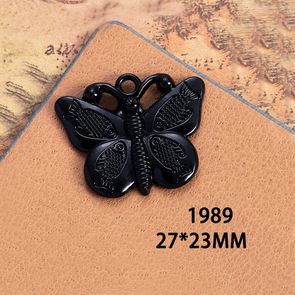 Black Animal Charm Pendant for DIY Jewelry