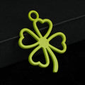 Open Cutout Four Leaf Clover Charm Pendant Three Colors view 6
