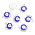 Colorful Round Rhinestone Evil Eye Pendant Charms in 12 Styles view 9