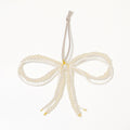 Pearl Bow Christmas Tree Hanging Ornament Beaded Charm view 3
