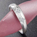 Silver Dome Band Three Diamond Shape Clear CZ Fashion Ring view 3