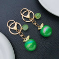 Green-Led Six-Color Iridescent Apple Double Ring Keychain Collection view 4