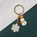 Gold Enamel Christmas Charm Keychains Six Festive Styles view 6
