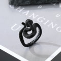 Black Tone Sculpted Snake Adjustable Rings in Eight Designs view 2
