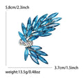 Crystal Bow Wheat Ear Brooch Champagne Green Blue Tones view 8