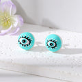 Colorful Round Eyeball Stud Earrings in Eight Designs view 7