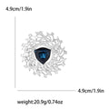 Radiant Floral Crystal Brooch With Triangular Center Stone view 6