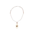 Brown Cabochon Geometric Pendant Necklace Statement Fashion Jewelry view 5
