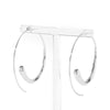 Silver Oval Hoops
