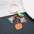 Pumpkin Turkey Corn and Winter Hat Harvest Keychain view 4