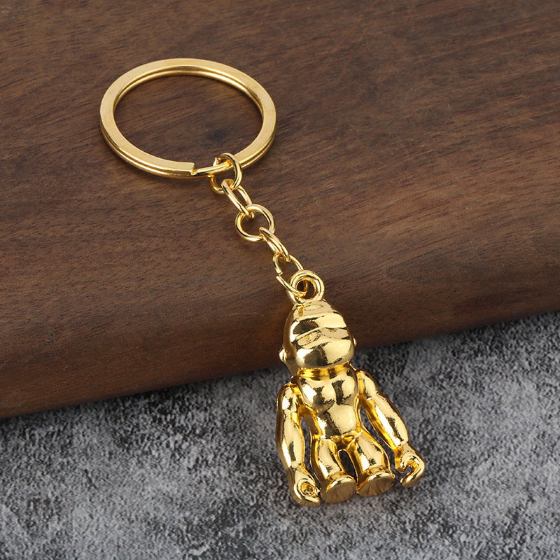 Creative Gorilla Zinc Alloy Keychain Car Gift Pendant