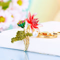 Pearl Lotus Flower Keychains in Pink Green and Assorted Colors with Unlisted Images view 6