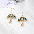 Gold Hook Resin Dried Flower Geometric Earrings 8 Styles view 3