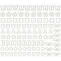 Ten-Shape Ivory Faux Pearl Open-Frame Cabochon Component Collection view 5