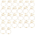 Crystal Initial Tennis Bracelet in Gold and Silver Tone A to Z view 5