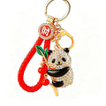 Panda and Bamboo Keychains With Gold or Silver Tone Finish view 5