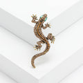 Crystal Rhinestone Gecko Brooch Eight Color Alloy Styles view 9