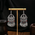 Forty-Three Bohemian Bead Feather and Tassel Hook Earrings view 4