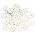 Round Embossed Rose Resin Cabochons in Eleven Colors and Mix view 7