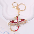 Enamel Flying Dragon Keychain Metal Winged Creature Charm view 6