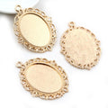 Ornate Oval Pendant Tray Assortment Jewelry Making Components view 12