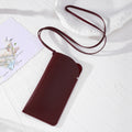 Leather Glasses Case Neck Pouches Long Cord 3 Colors view 2