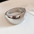 Polished Metal Round Bangles Gold Silver Hinge Styles view 9