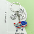 Americana Charm Keychains in 22 Pictured Variations for Bags and Keys view 4