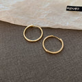 Simple Round Hoop Earrings in Silver and Gold Tone view 7