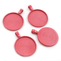 Colorful Round Cabochon Pendant Bases in Ten Options view 8