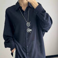 Metal Eyeglasses Pendant Long Necklace Silver or Gold view 6