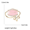 Enamel Face Mask Brooch with Bow Outline in Five Colors view 10