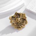 Rose Crystal Pearl Look Metal Brooch Pin for Jackets and Lapels view 3