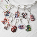Acrylic Animal Print Keychains Lobster Clasp 9 Cute Styles view 1