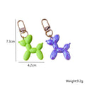 Gold Tone Metallic Balloon Dog Clip Keychains in Six Colors view 5