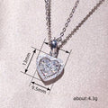 Heart-Shaped Double-Halo Pendant Necklace In Three Colors view 4