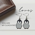 Enamel Penguin and Ladybug Drop Earrings 4 Color Styles view 6