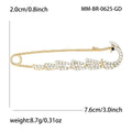 Swan Rhinestone Safety Pin Brooch Long Decorative Pin view 5