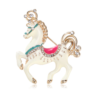 Front product view of the brony horse brooch