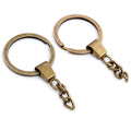 Round Split Key Rings With Short Chains in Four Metal Tones view 4