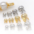 Double Hole Ball Chain End Clamps in Four Sizes Jewelry Findings view 1
