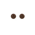 Brown Chocolate Pearl Look Round Stud Earrings in Five Sizes view 5