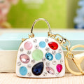 Mixed Bow Pearl Handbag and Jelly Handbag Keychains in Nine Colors view 9
