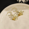 Gold Flower Hoops