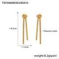 Knot Snake Chain Lariat Necklace Matching Tassel Drop Earrings view 8