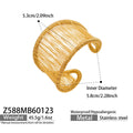 Wire-Wrapped Open Cuff Bangle Gold Or Steel Wide Band view 6