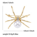 Spider and Pearl Metal Brooch in Four Color Finishes view 7