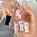 Flocked Mini Animal Phone Strap Charms 34 Color Styles view 3
